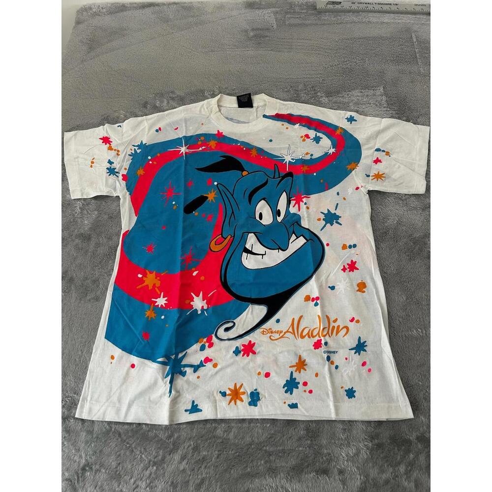 Vintage Disney Aladdin Genie Giant Tag Tee Jays XL 1990s Cartoon Graphic Tee